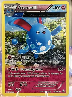 Azumarill (Alpha) 104/160 Pokemon XY Primal Clash 104/160 Holo Rare NM - Image 1