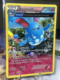 Azumarill (Alpha) 104/160 Pokemon XY Primal Clash 104/160 Holo Rare NM - Image 4