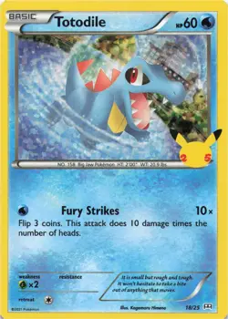 Pokemon - Totodile - 18/25 #018/025 - McDonald's 25th Anniversary Promos Holo - Image 1