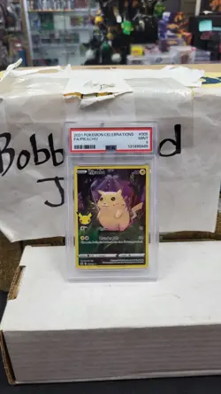 2021 PIKACHU FULL ART 25TH CELEBRATIONS POKEMON TCG PSA 9 MINT #005 - Image 1