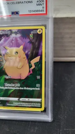 2021 PIKACHU FULL ART 25TH CELEBRATIONS POKEMON TCG PSA 9 MINT #005 - Image 3