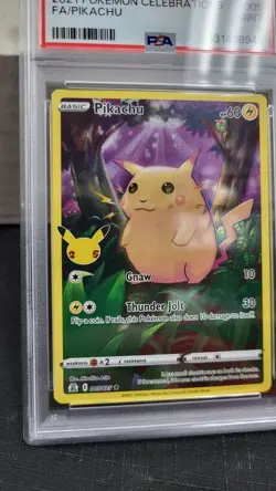 2021 PIKACHU FULL ART 25TH CELEBRATIONS POKEMON TCG PSA 9 MINT #005 - Image 4