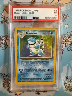 Blastoise Pokemon Base Set Holo 1999 Wizards of The Coast (WOTC) 2/102 PSA 5 - Image 1
