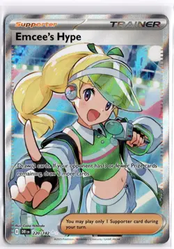 Pokemon TCG Emcee's Hype 220/182 Sv10: Destined Rivals Ultra Rare - Image 1