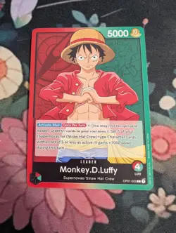 ONE PIECE Romance Dawn OP01-003 Monkey D Luffy Leader Pre Errata NM - Image 1