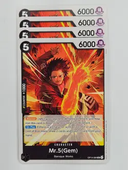 One Piece - 4x OP14-094 Mr.5(Gem) - Uncommon - Image 1