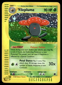 2002 Pokemon E-Card - Expedition 31 Vileplume Light Play - Image 1