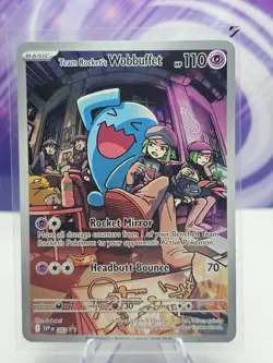 Pokemon Team Rocket's Wobbuffet 203 Promo SV Scarlet & Violet Rare Card NM - Image 1