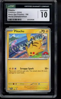 CGC 10 - Pikachu 190 Sv: Scarlet & Violet Promo Cards Pokemon - Image 1