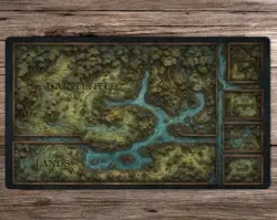 MTG Zoned Forest Large Playmat TCG Game Mat Mouse Pad PC Gaming Deskpad 31x15” - Image 1