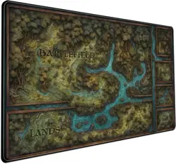 MTG Zoned Forest Large Playmat TCG Game Mat Mouse Pad PC Gaming Deskpad 31x15” - Image 3
