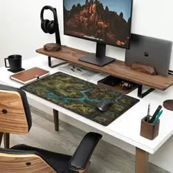 MTG Zoned Forest Large Playmat TCG Game Mat Mouse Pad PC Gaming Deskpad 31x15” - Image 4