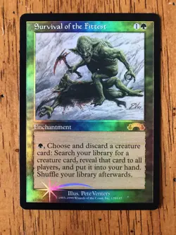 Mtg - Survival of the Fittest - FOIL - Exodus - Legacy -Commander - WATCH VIDEO! - Image 1