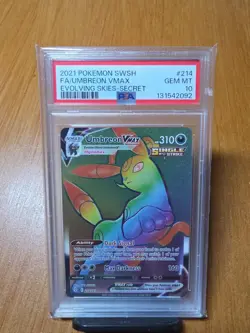 Pokemon Umbreon VMAX Evolving Skies Rainbow Secret Rare 214/203 PSA 10 Gem Mint - Image 3