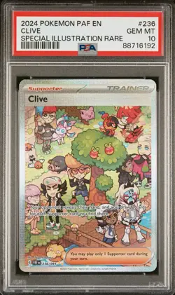 Clive 236/091 - Pokemon Paldean Fates Special Illustration Rare - PSA 10 🔥🔥 - Image 1