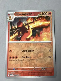Pokemon TCG * Scarlet & Violet 151 * 005/165 Charmeleon Uncommon * REVERSE HOLO - Image 1