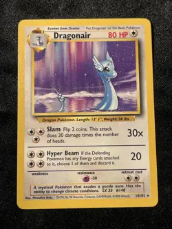 Pokemon TCG Dragonair Base Set 18/102 Regular Unlimited Rare LP - Image 1