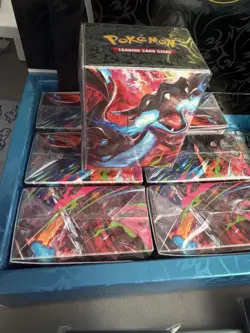 Pokemon Phantasmal Flames Charizard UPC Play Mat, Sleeves, Deck Box, & Coin - Image 2
