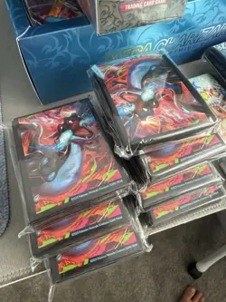 Pokemon Phantasmal Flames Charizard UPC Play Mat, Sleeves, Deck Box, & Coin - Image 4