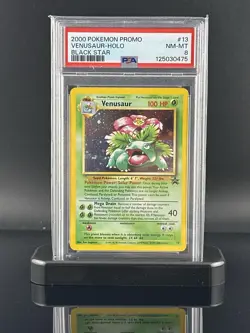 2000 Pokemon Promo VENUSAUR Holographic Black Star PSA 8 - Image 1