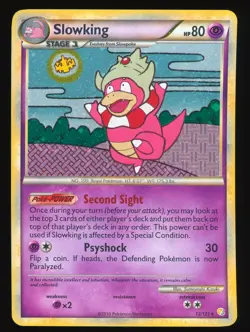 Pokemon TCG - HeartGold & SoulSilver Slowking Holo 12/123 - LP - Image 1