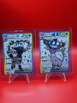 Pokemon Umbreon and Espeon Black Star Promo SVP175 SVP176 Figure Collection NM/M - Image 1