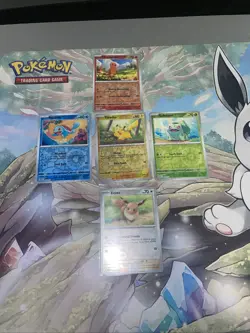 Pokemon 151 Starter Set Charmander Squirtle Bulbasaur Pikachu Reverse Holo Lot - Image 1