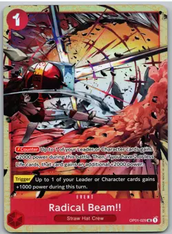 Radical Beam Premium Card Collection Best Selection Vol. 1 OP01-029 One Piece NM - Image 1