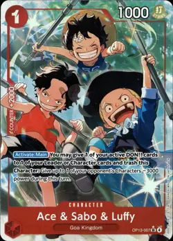 One Piece TCG • Ace & Sabo, Luffy OP13-007 • Alternate Artwork • ENG/NM - Image 1
