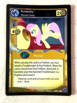 FLUTTERSHY MONSTER TAMMER FOIL #211 ENTERPLAY - MY LITTLE PONY MLP GAME NM- CARD - Image 1