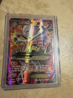 Pokemon TCG XY Breakthrough 160/162 Mega Mewtwo EX Full Art Holo Rare Card *NM* - Image 1
