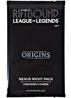 Riftbound Origins Nexus Night Pack Sealed English 3-Card Promo League of Legends - Image 1