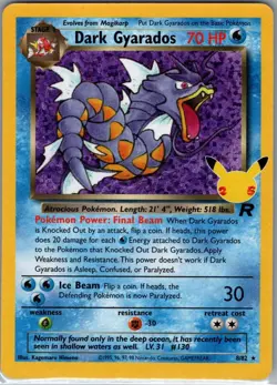 Dark Gyarados 8/82 Celebrations: Classic Collection - Pokemon Card - NM - Image 1