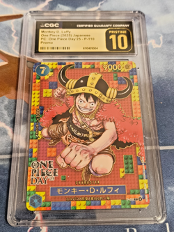 CGC Pristine 10 One Piece Day '25 Promo Monkey D. Luffy Japanese Card Game OPG - Image 1