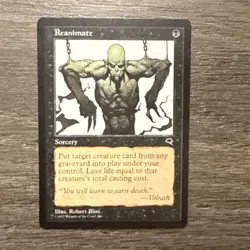 Reanimate #151 Black Uncommon Tempest MTG NBP NM - Image 1