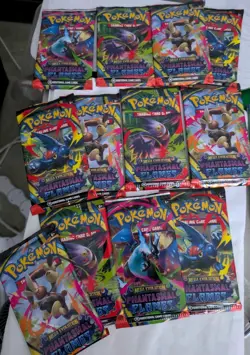 **NEW** Lot 12 Pokemon TCG Pokemon Phantasmal Flames 12x Booster Packs - Image 1