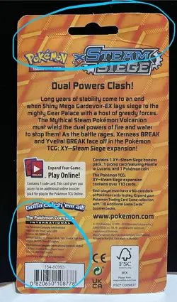 Pokemon XY Steam Siege Lucario Checklane Blister Booster Pack & Coin-New/Sealed - Image 4