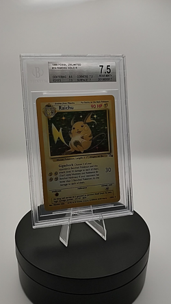Pokemon 1999 Raichu 14/62 Fossil Holo BGS 7.5 - Image 2