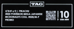 2025 Pokemon Mega Japanese McDonald's Collection Promo Pikachu TAG 10 (964) - Image 3
