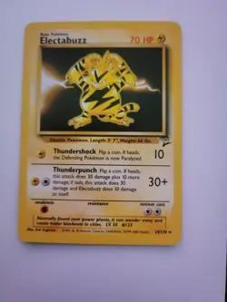 Electabuzz Base Set (Shadowless) #020/102 1st Edition 1999 Pokemon Card TCG - Image 1