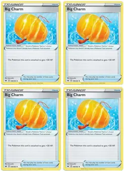 Big Charm Sword & Shield Base 158/202 Pokemon Trainer 4x Playset Card - Image 1