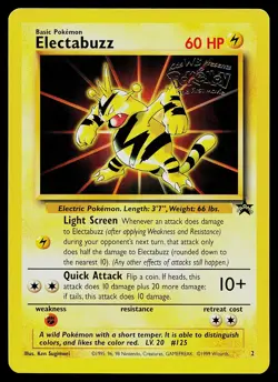 Pokemon Card - Electabuzz Movie Promo WOTC 2 Black Star Promo - Image 1