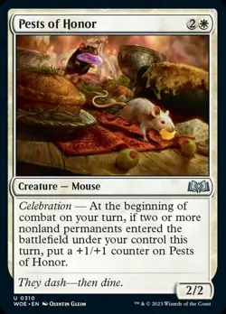 Pests of Honor - Foil - Wilds of Eldraine #0310 MTG Magic The Gathering - Image 1