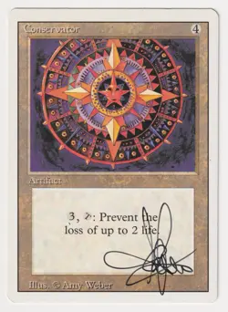 Signed Conservator MP Revised Edition Artist Amy Weber 1994 MTG Magic Vintage! - Image 1