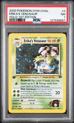 Erika's Venusaur #4 Pokemon Gym Challenge 1st Ed PSA 7 250001 - Image 1