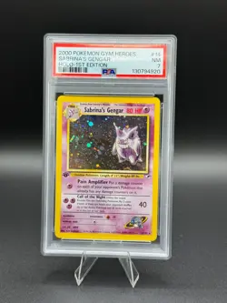 💥Sabrina's Gengar Holo 1st Edition #14/132 Pokemon Gym Heroes PSA 7 Near Mint - Image 1