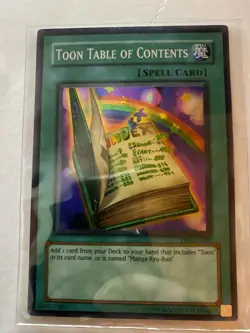 Toon Table of Contents- Super Rare - Lightly Played - Tournament pack 6 - Image 1