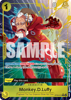 Monkey.D.Luffy ST29-012 Starter Deck Egghead *PROMO FOIL* NM - Image 1