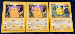 Pokemon Pikachu Card Lot of 9 - Pikachu Base Set 58/102 Shadowless Yellow Cheek - Image 5