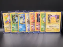 HUGE SALE: 1999 Pokemon Base Set, 8 Card Lot. Sleeved and Toploaded! - Image 1